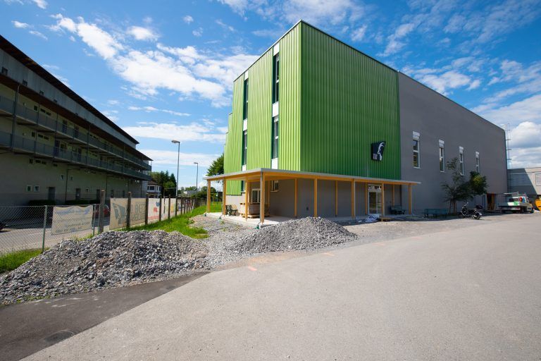 Die Steinblock-Halle in Dornbirn soll im August eröffnet werden. <span class="copyright">Klaus Hartinger</span>