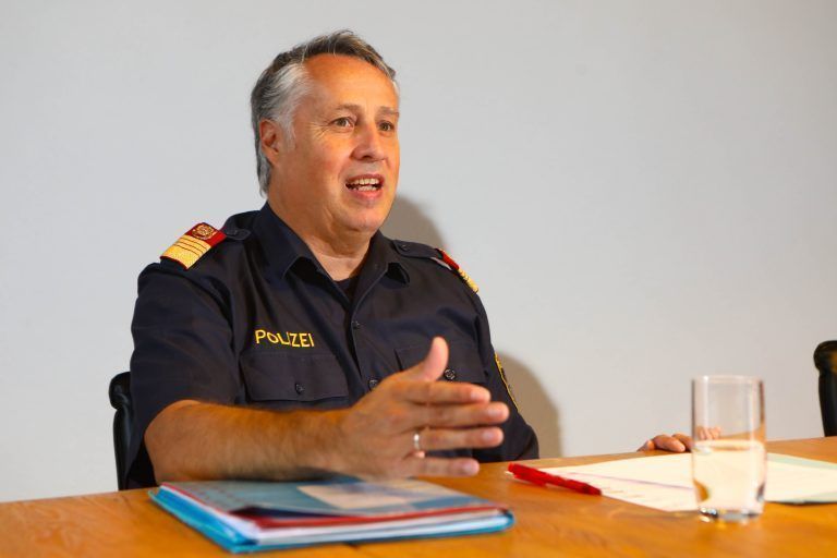 Oberst Thomas Hopfner, Leiter der Polizeischule in Feldkirch. <span class="copyright">Hartinger </span>