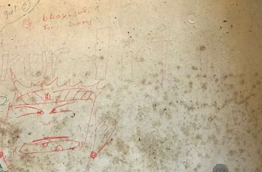 Öffentlche Toilette in Hard verwüstet