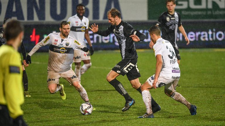Im Regenkampf gegen Sturm Graz stimmte das Verhalten und der Wille der Altacher. <span class="copyright">GEPA/lerch</span>