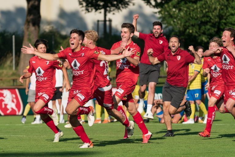 Die Spieler des FC Egg bejubeln den Einzug ins Finale des VFV-Cups. <span class="copyright">stiplovsek</span>