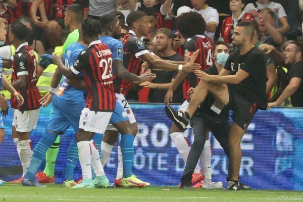 Tumulte im Stadion von Nizza, Schuldzuweisungen nach Abbruch