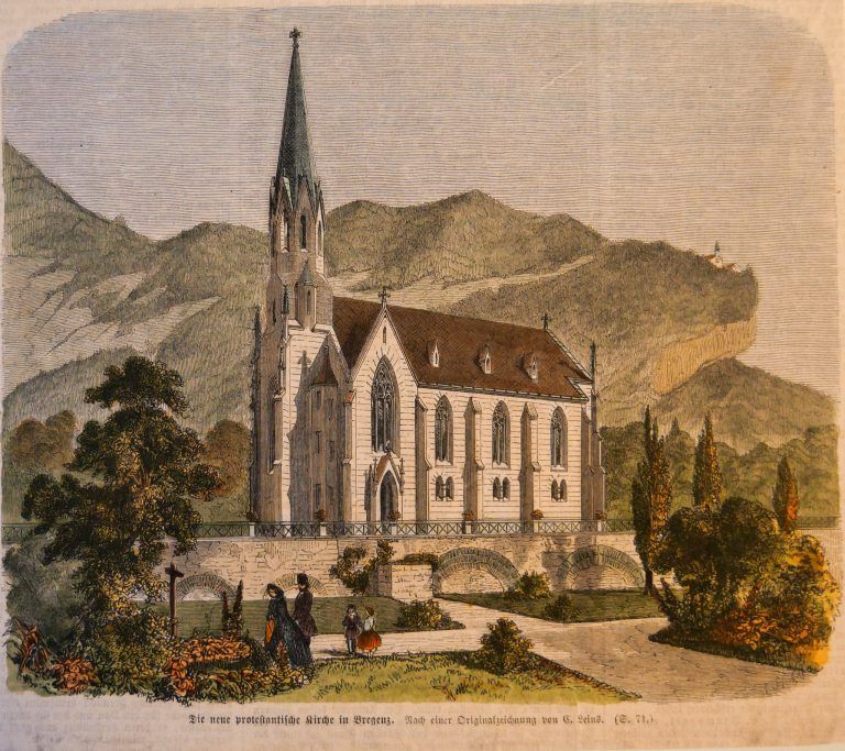 Die damals neue protestantische Kirche in Bregenz. <span class="copyright">evangelische Pfarre Bregenz</span>