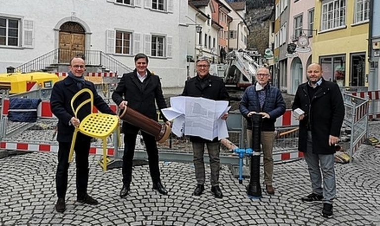 Baubeginn für die neue Kanalisation in der Neustadt. <span class="copyright">Feldkirch</span>