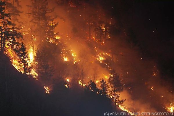 Größerer Waldbrand in Tirol noch nicht unter Kontrolle