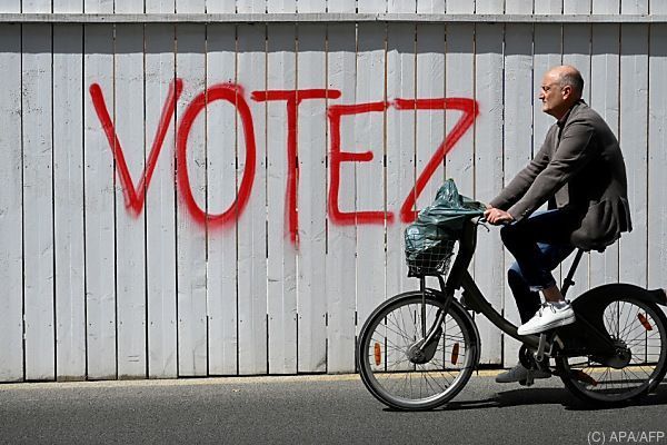 Wahlkampfabschluss von Macron und Le Pen in Frankreich