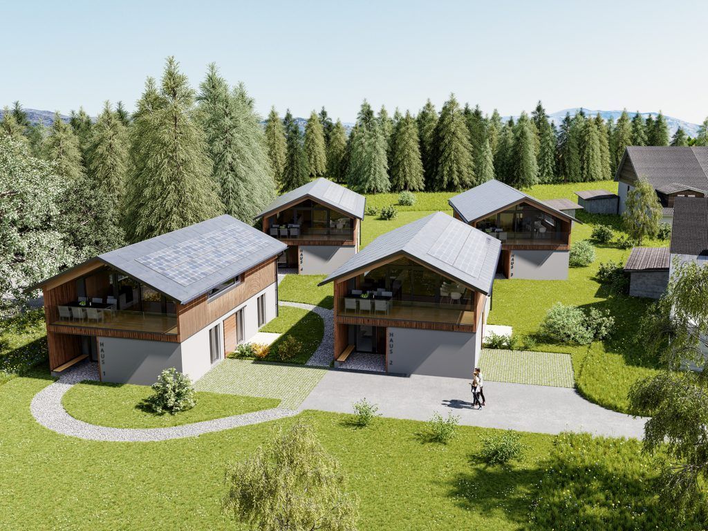 Mutter und Sohn bauen Ferienhäuser am Pfänder