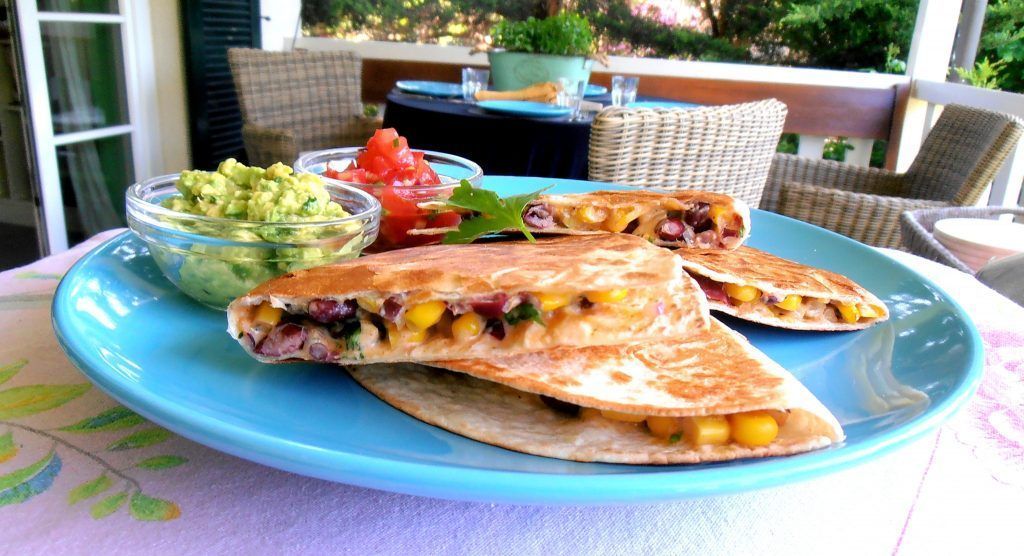 Quesadillas mit Bohnen und Mais