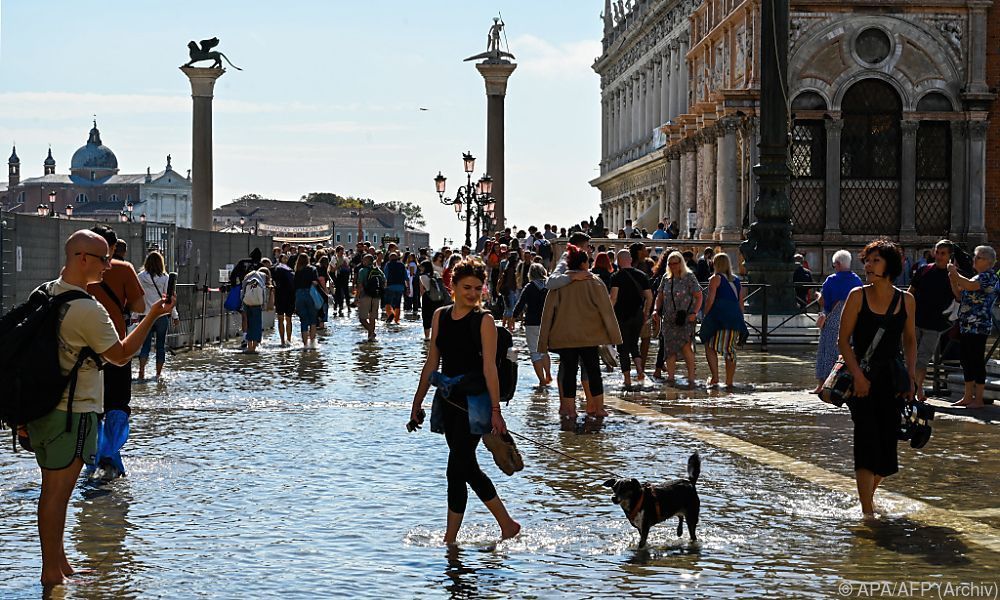 Venedig wieder mit Hochwasser konfrontiert