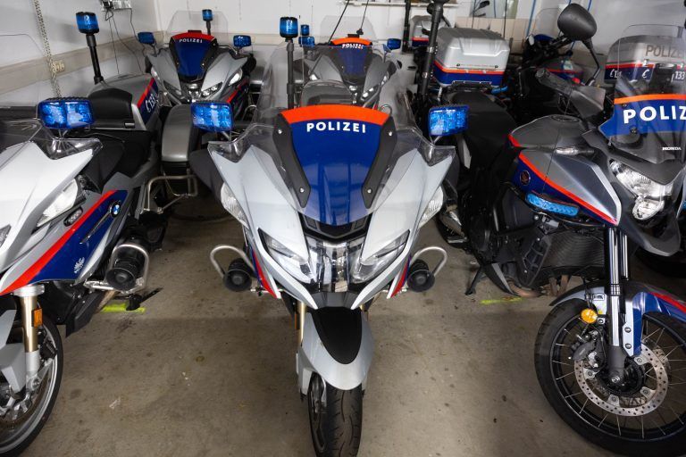 Ein Teil der Motorradflotte der heimischen Verkehrspolizei. <span class="copyright">hartinger</span>
