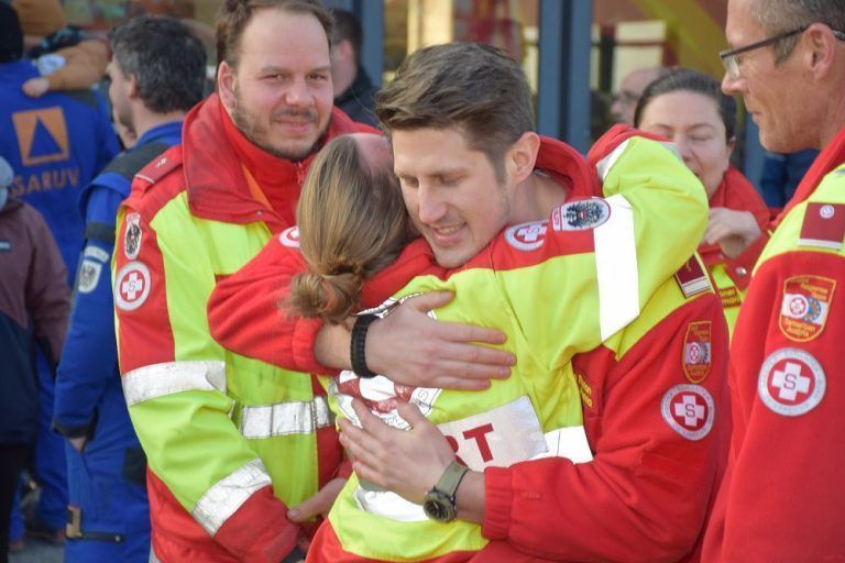 Emotionale Momente bei der Rückkehr am Dienstag. <span class="copyright">Feuerwehr Rankweil</span>
