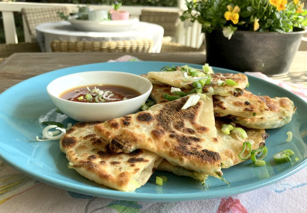 Frühlingszwiebel Pancakes