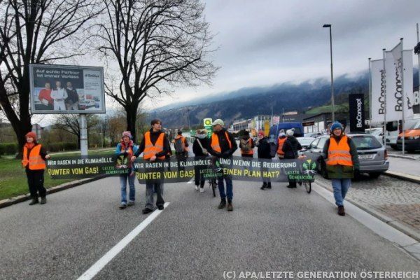 Klimaaktion in Innsbruck