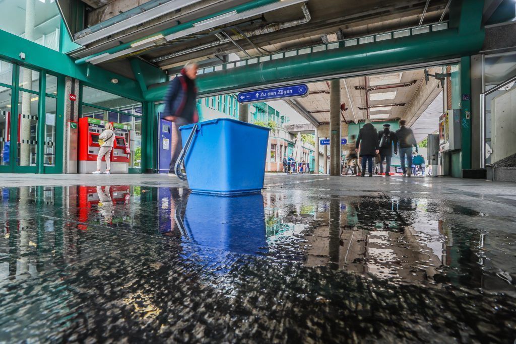 Ein Fundament für den neuen Bahnhof