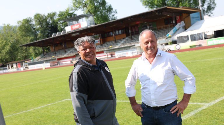 Eric Orie und Hubert Domig auf der Birkenwiese. <span class="copyright">Klaus Hartinger</span>