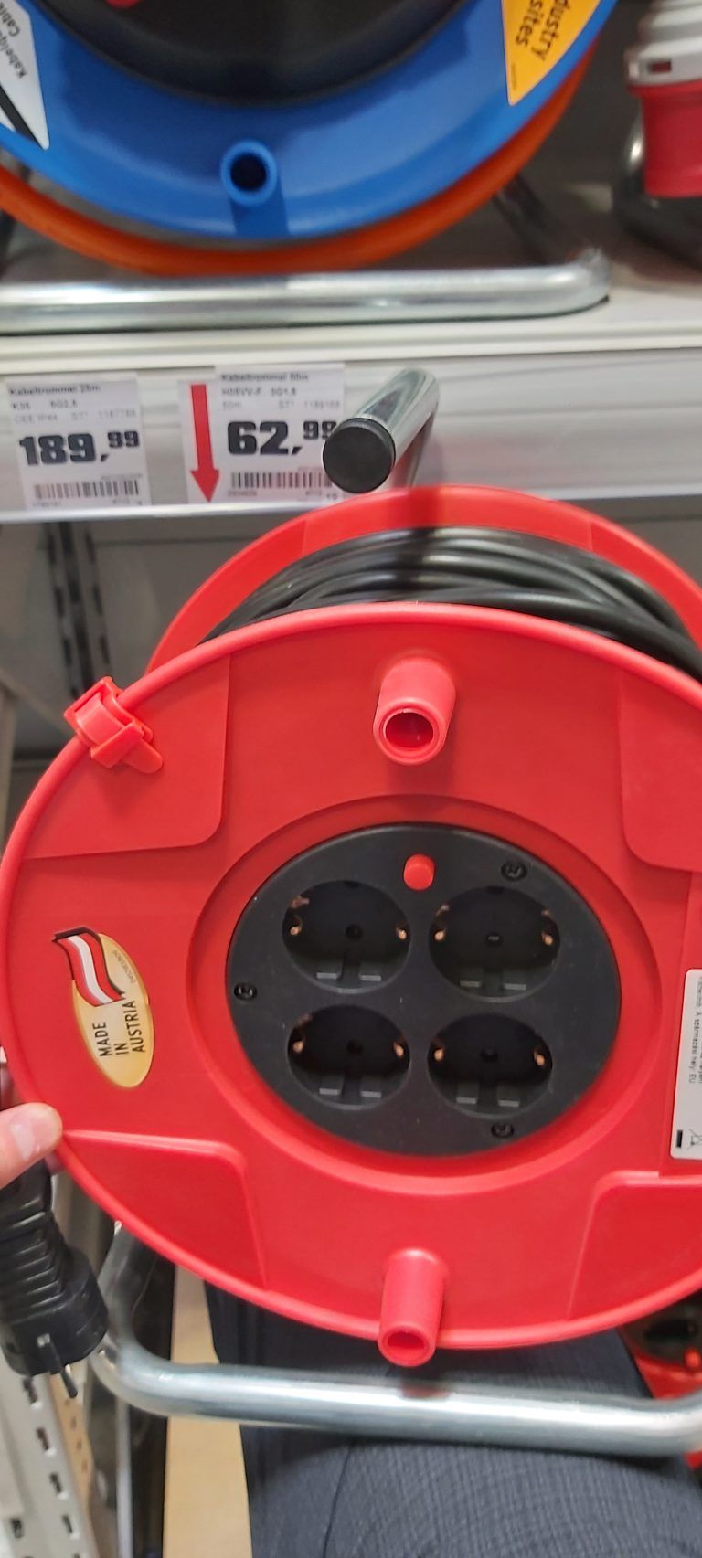 Bei Kabeltrommeln derselben Hersteller gab es zwischen den Baumärkten Preisunterschiede von bis zu 40 Euro.