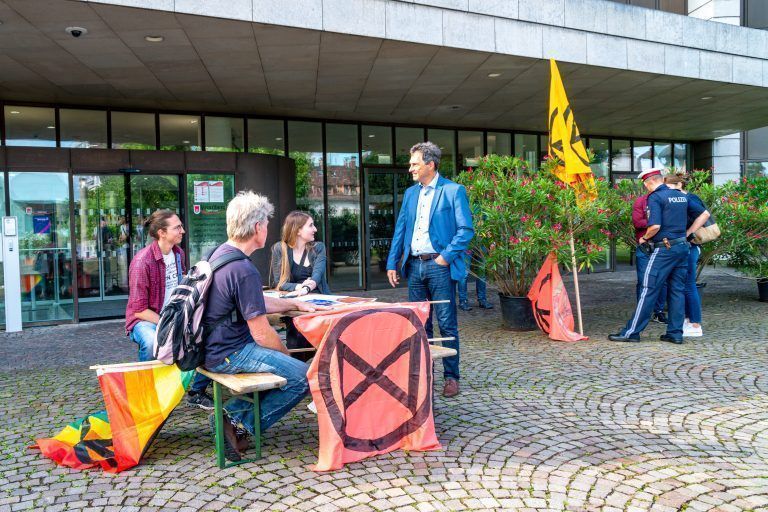 Klima-Aktion vor dem Landhaus Bregenz am 6. Juni 2022<span class="copyright">Extinction Rebellion Vorarlberg</span>