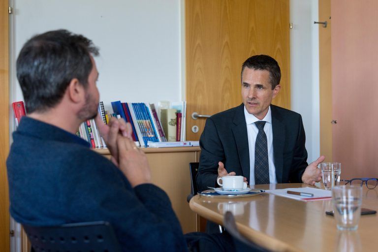 Richter beim Interview mit der NEUE am Sonntag. <span class="copyright">Stiplovsek</span>
