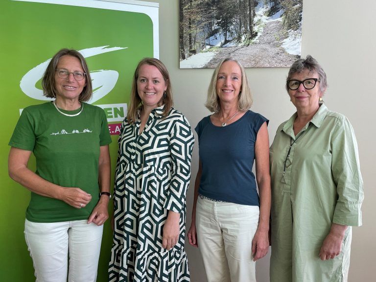 V.l.: Dornbirner Stadträtin Juliane Alton, Gemeinderätin Christine Bösch-Vetter aus Lustenau, Karin Schindler, Gemeinderätin in Lauterach, und die Wolfurter Gemeindevertreterin Ursula Molitor. <span class="copyright">Grüne</span>