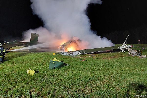 Bundesheer-Hubschrauber in Oberösterreich ausgebrannt