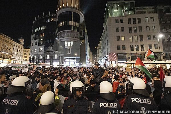 Polizei verteidigt Taktik bei Wiener Palästina-Demo