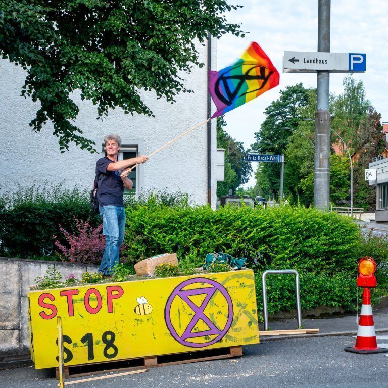 Klima-Aktion vor dem Landhaus Bregenz am 6. Juni 2022 <span class="copyright">Extinction Rebellion</span>