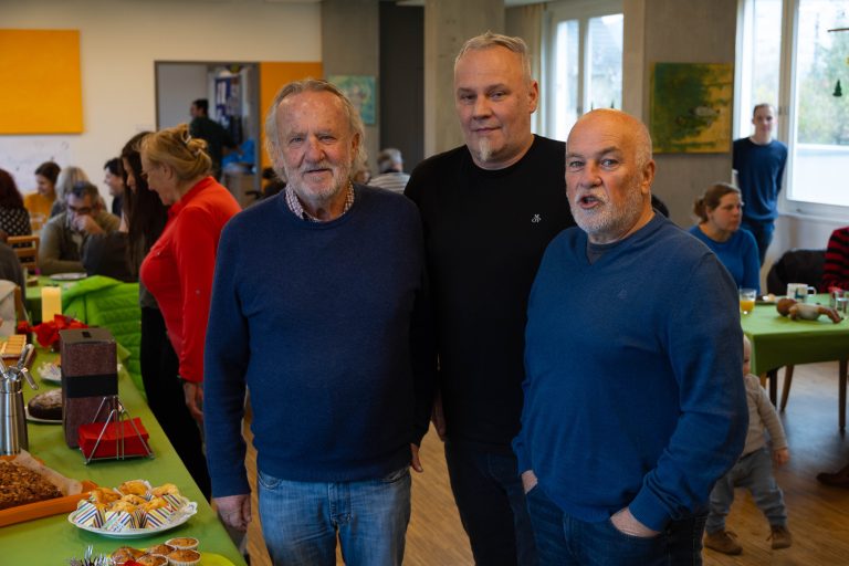 Kurt Fenkart (Regio-Obmann), Rupert Breuß (Leiter der Werkstätte Hohenems) , Gerhard Huber (Vorstand der Lebenshilfe, von links nach rechts). <span class="copyright">Hartinger</span>