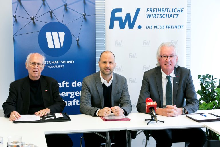 Vorarlberger Wirtschaft - v. l. Roland Saur, Marco Tittler, Eduard Fischer <span class="copyright">mathis</span>
