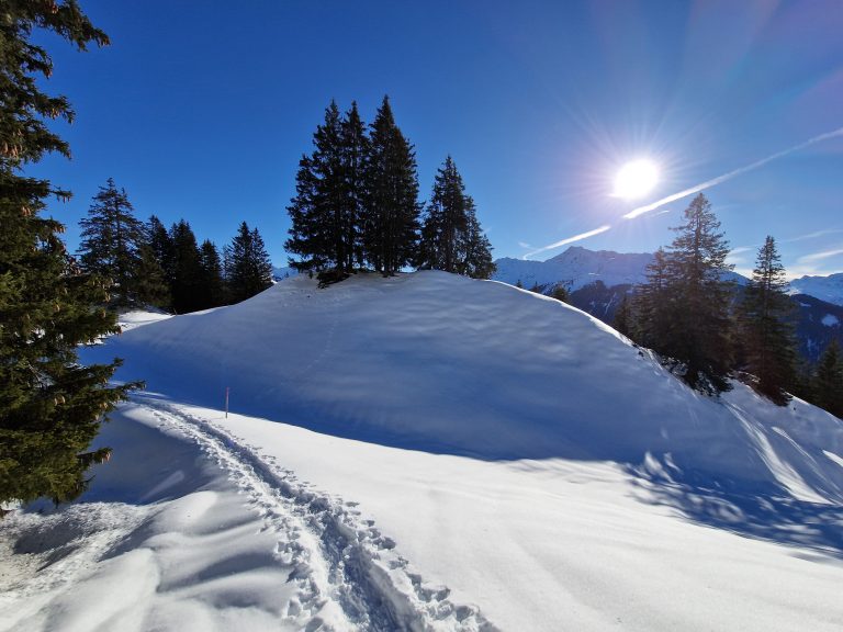 Die schneereiche Landschaft am Kristberg. <span class="copyright">vylet</span>