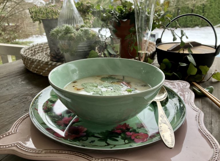 Wunderbar wärmende Hähnchensuppe mit Kokosmilch und frischem Koriander für kalte Wintertage. <span class="copyright">Ulrike Hagen</span>