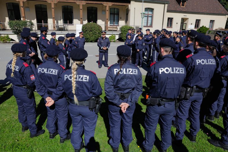 Polizeianwärter in der Ausbildungsstätte in Feldkirch-Gisingen.