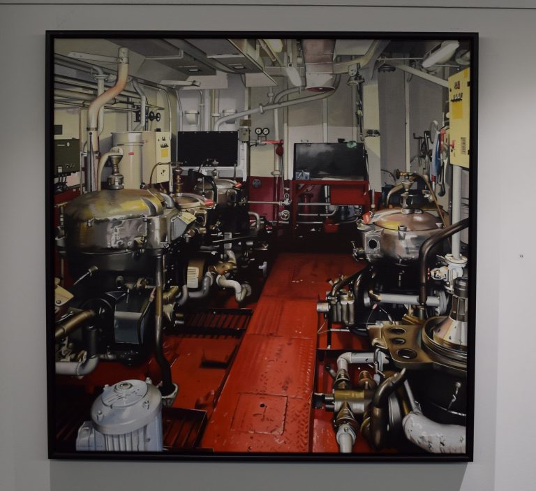 „Maschinenraum der Cap San Diego“ von 2016 von Heinrich Salzmann. <span class="copyright">Kompatscher</span>