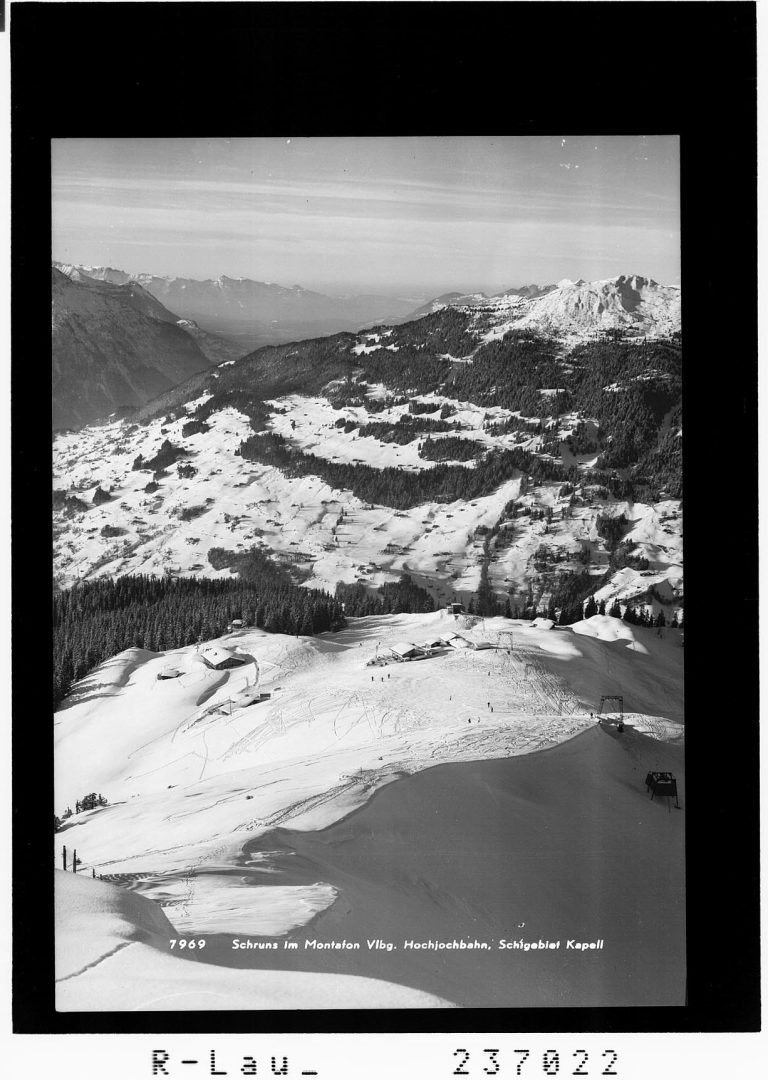 Ein Blick auf Schruns im Jahr 1954.<span class="copyright">Vorarlberger Landesbibliothek, Sammlung Risch-Lau</span>