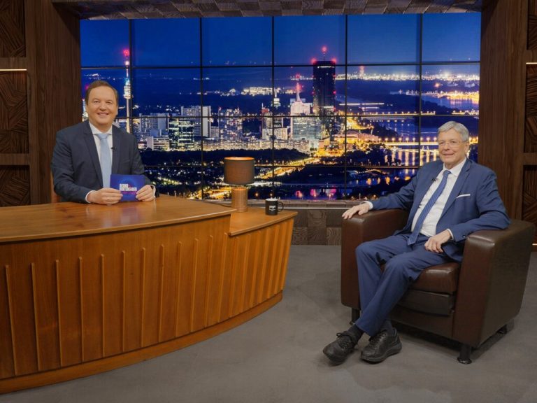 Unternehmer Bernd Hinteregger im Studio mit Landeshauptmann Peter Kaiser <span class="copyright">TVSalon</span>