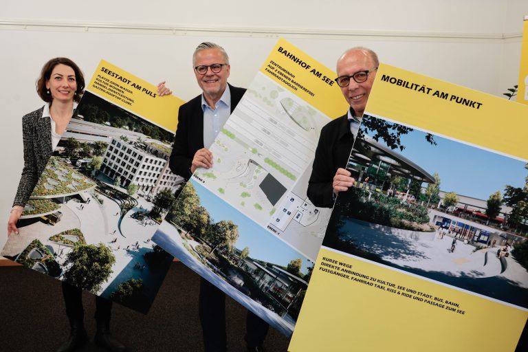 Veronika Marte, Roland Frühstück und Michael Rauth präsentierten die Pläne.