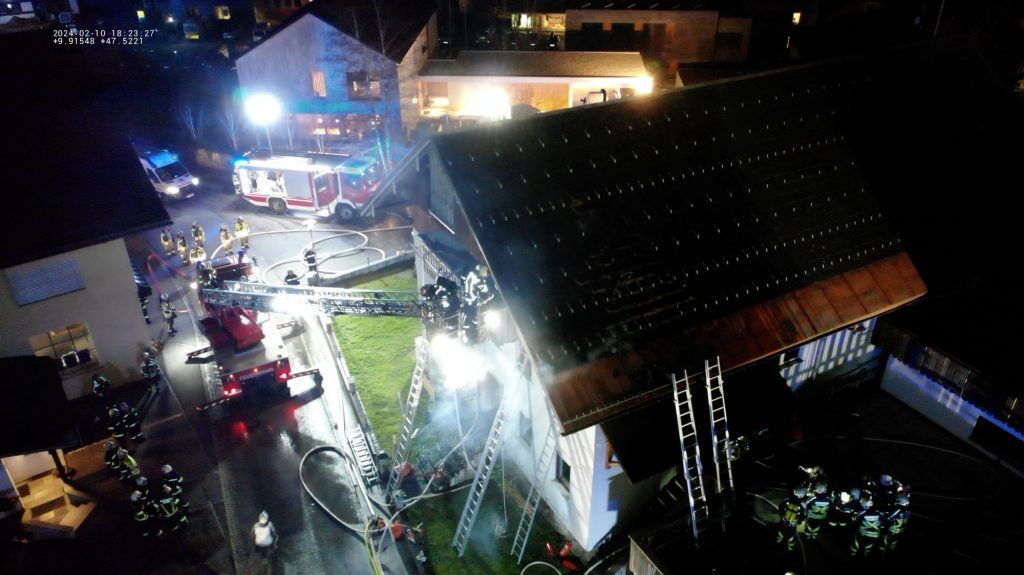 Schwerer Küchenbrand in Sulzberg