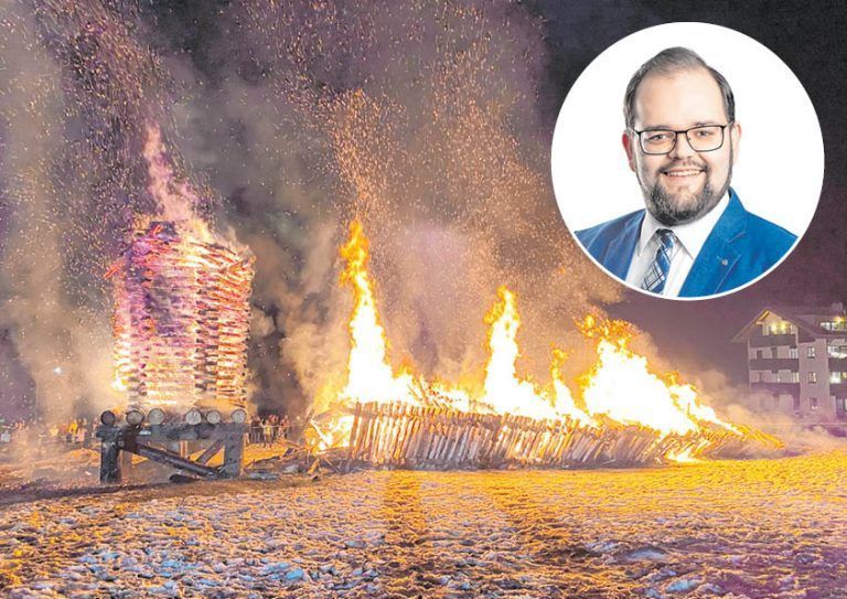 Simon Felder ist Obmann der Funkenzunft Gaschurn und war dabei, als der Funken kippte. <span class="copyright">NEUE/SCHAD/FELDER</span><span class="copyright"></span>