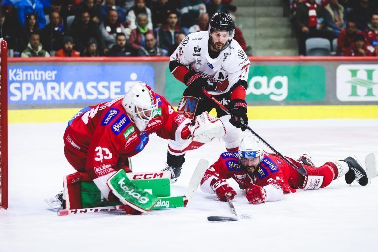 Pioneers gegen den KAC – das wird ein Duell auf Biegen und Brechen. <span class="copyright">GEPA</span>