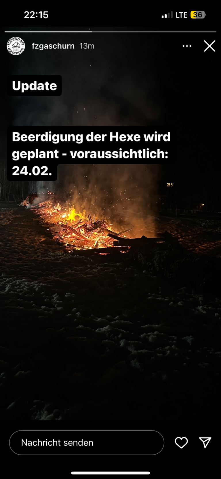 Die Tradition besagt: Die Hexe muss beerdigt werden. <span class="copyright">Schad</span>