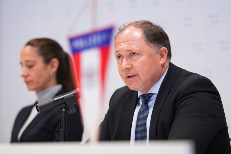 Staatsanwältin Nina Bussek und Oberst Gerhard Winkler sprachen am Freitag bei einer Pressekonferenz über den Mord<span class="copyright">APA/EVA MANHART</span>