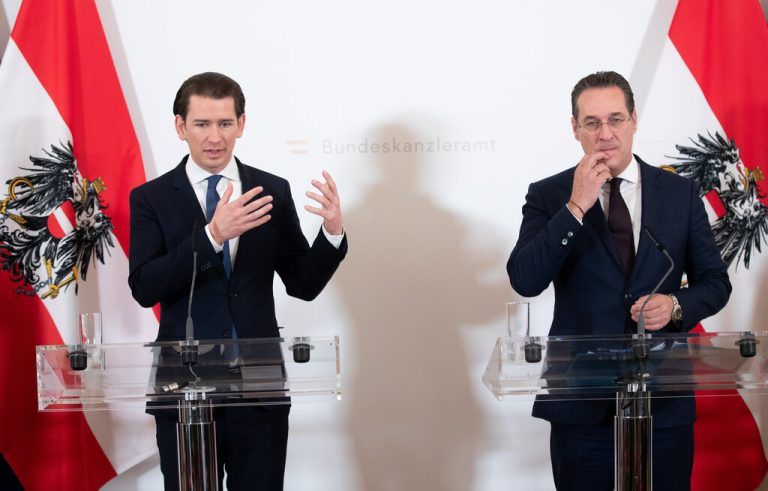 Ex-Bundeskanzler Sebastian Kurz (ÖVP) und Ex-Vizekanzler Heinz-Christian Strache (FPÖ) <span class="copyright">APA/GEORG HOCHMUTH</span>