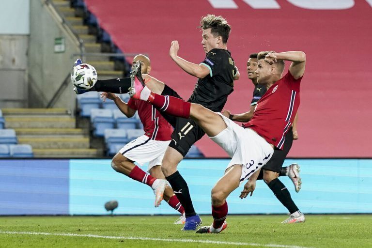 Michael Gregoritsch traf bereits 2020 in der Nations League gegen Norwegen <span class="copyright">AP/Stian Lysberg Solum</span>