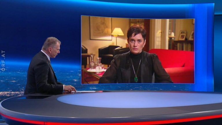 Jewgenija Kara-Mursa am Dienstag bei Armin Wolf in der ZIB 2