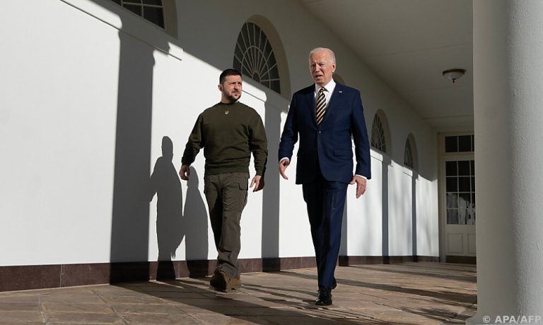 Ukraine Präsident Wolodymyr Selenskyj und US-Präsident Joe Biden