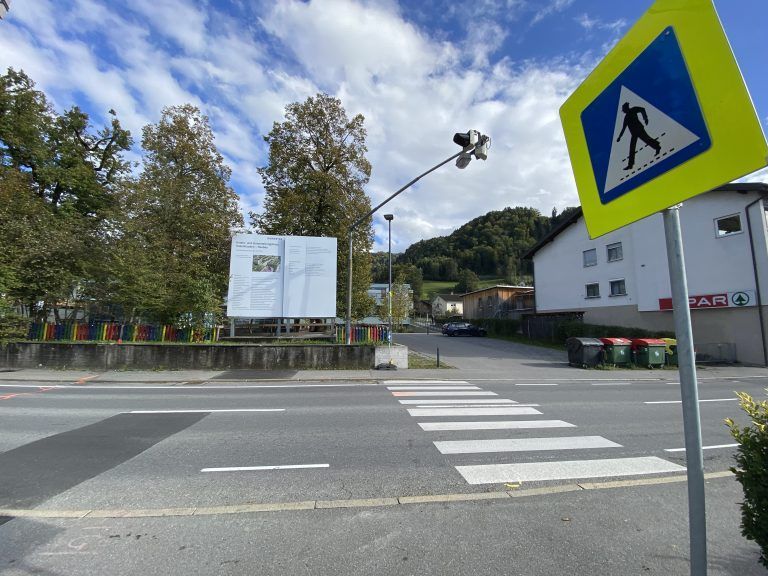 Die Unfallstelle in Dornbirn-Haselstauden.
