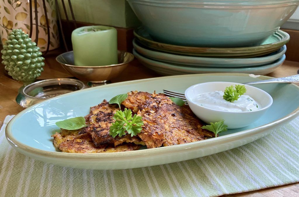 Herzhafte Süßkartoffelpuffer