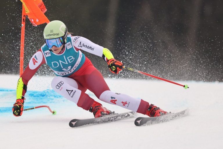 Mirjam Puchner führte klar, wurde letztlich starke Dritte <span class="copyright">AFP / Geir Olsen<br></span>