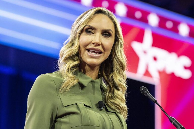February 22, 2024, National Harbor, Maryland, USA: American former television producer LARA TRUMP, 41, host of The Right View and former US President Trump s nominee for co-chair of the Republican National Committee, makes remarks at the second day of 2024 CPAC Conservative Political Action Conference Thursday. Married to E. Trump, third child of D. Trump. She was the producer and host of Trump Productions Real News Update and a producer of Inside Edition. National Harbor USA - ZUMAr339 20240222_znp_r339_057 Copyright: xLevxRadinx