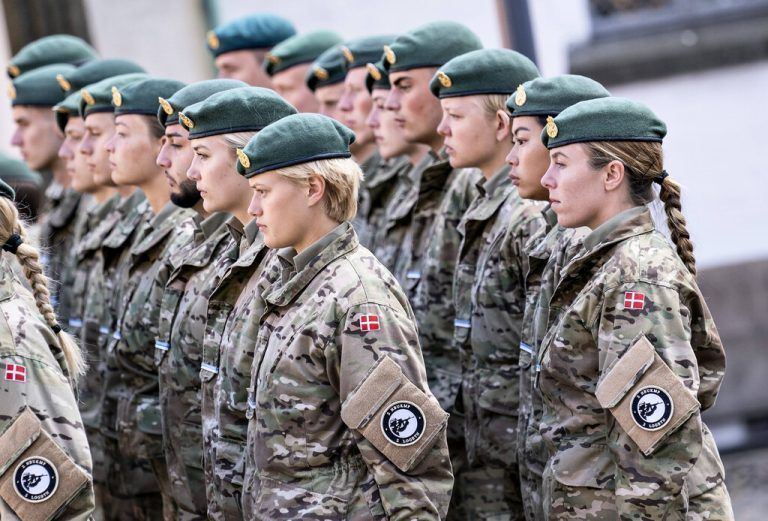 File Photo: Woman take part in a military parade in Aalborg, Denmark, September 5, 2021. In a defense scheme Wednesday, the Danish government annonced plans of a major restructuring of conscription of the Danish army, Forsvaret. As a real innovation, it will mean that women and men are called up on completely equal terms. , Aalborg Nordjylland Denmark *** File Photo Woman take part in a military parade in Aalborg, Denmark, September 5, 2021 In a defense scheme Wednesday, the Danish government annonced plans of a major restructuring of conscription of the Danish army, Forsvaret As a real innovation, it will mean that women and men are called up on completely equal terms , Aalborg Nordjylland Denmark PUBLICATIONxINxGERxSUIxAUTxONLY Copyright: HenningxBagger HenningxBaggerx spdk20210905-151246-L
