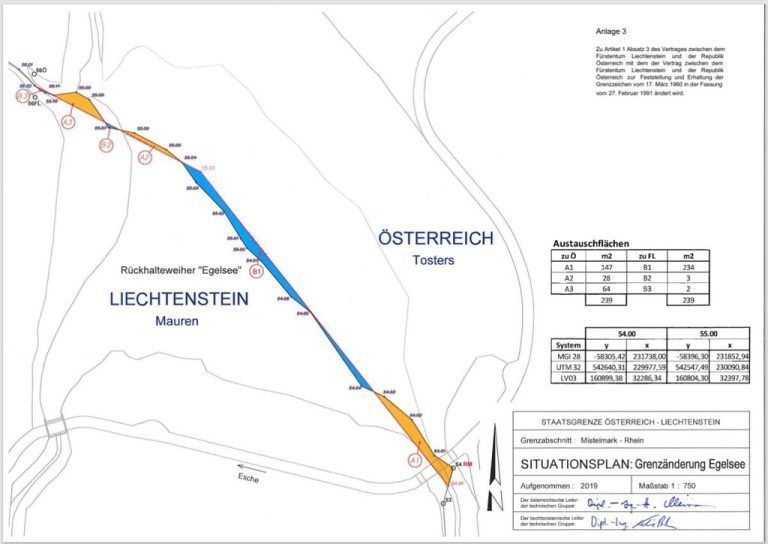 Österreichs Grenze zu Liechtenstein wird verschoben